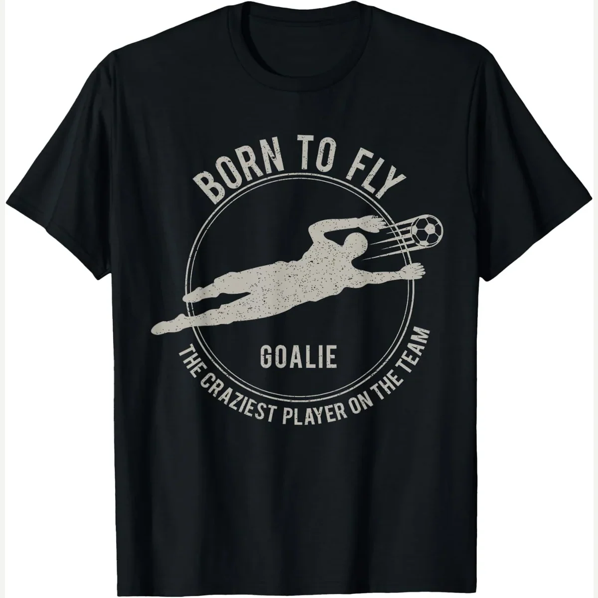 Born to Fly print by Funny Soccer Goalkeeper Goalie Tees