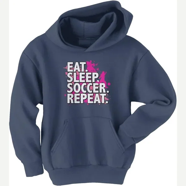 Big Eat Sleep Repeat Hoodie Sweatshirt print by Threadrock